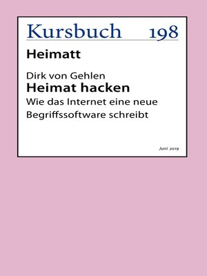 cover image of Heimat hacken